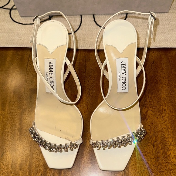 Jimmy Choo Meira Embellished High Heel Slide Sandals Size 36 NEW - Picture 16 of 17